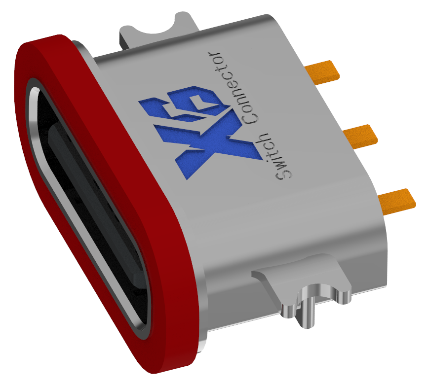 XB-TYPE C 3P 침판 1.6 방수 암좌 L=6.7mm(강판 포함)(아연 합금 케이스)